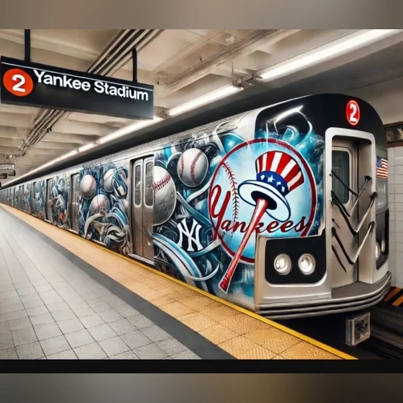 MTA New York City Subway Train Railroad Map Old Style + Free NY YANKEES Print - Picture 1 of 7